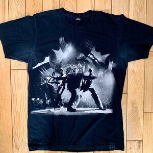 Y2K U2 360 Tour Concert Band Rock Tee Men's Medium Black Music T Shirt